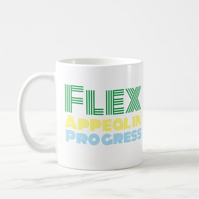 Colourful Motivational Slogan Coffee Mug (Left)