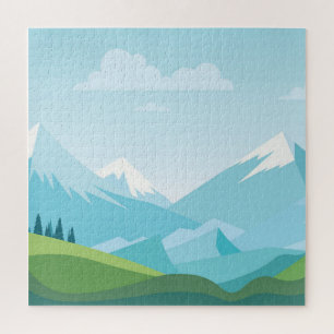 Colourful mountain landscape jigsaw puzzle