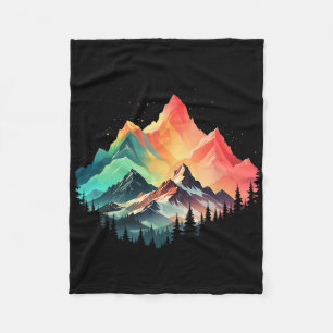 Colourful Mountain Outdoor Climbing Nature Forest  Fleece Blanket
