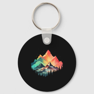 Colourful Mountain Outdoor Climbing Nature Forest Key Ring