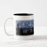 colourful mountain snow scene