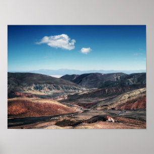 Colourful Mountain Valleys Around Salt Flats Poster