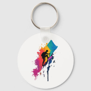 Colourful Mountaineering Climber Climbing Hiking M Key Ring
