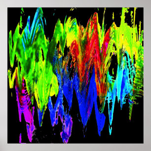 Colourful mountains poster