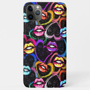 colourful mouth & heart iPhone 11 pro max case