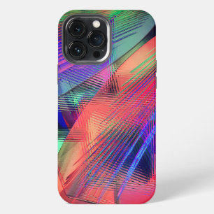 Colourful movement of messy objects in soft carvin iPhone 13 pro max case