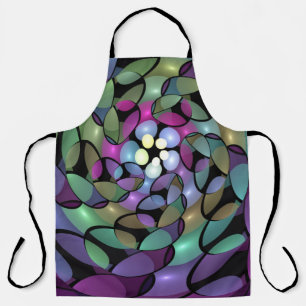 Colourful Movements Abstract Trippy Fractal Art Apron