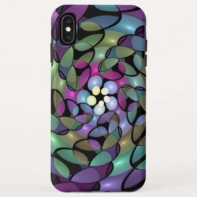 Colourful Movements Abstract Trippy Fractal Art Case-Mate iPhone Case (Back)