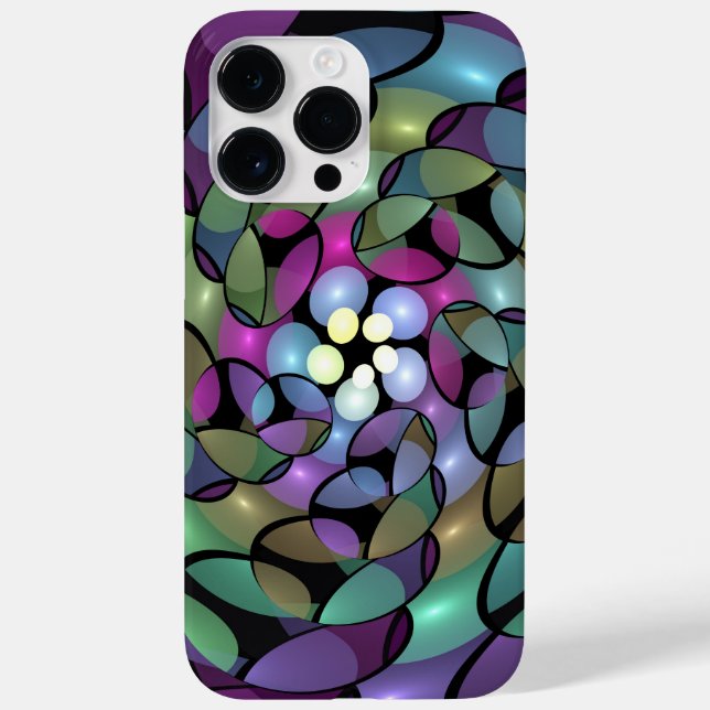 Colourful Movements Abstract Trippy Fractal Art Case-Mate iPhone Case (Back)
