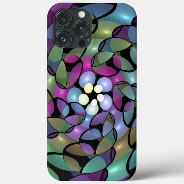 Colourful Movements Abstract Trippy Fractal Art Case-Mate iPhone Case (Back)