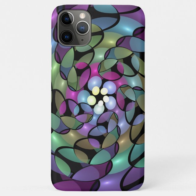 Colourful Movements Abstract Trippy Fractal Art Case-Mate iPhone Case (Back)