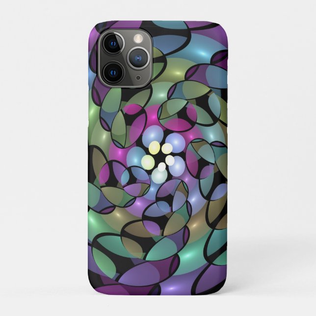 Colourful Movements Abstract Trippy Fractal Art Case-Mate iPhone Case (Back)