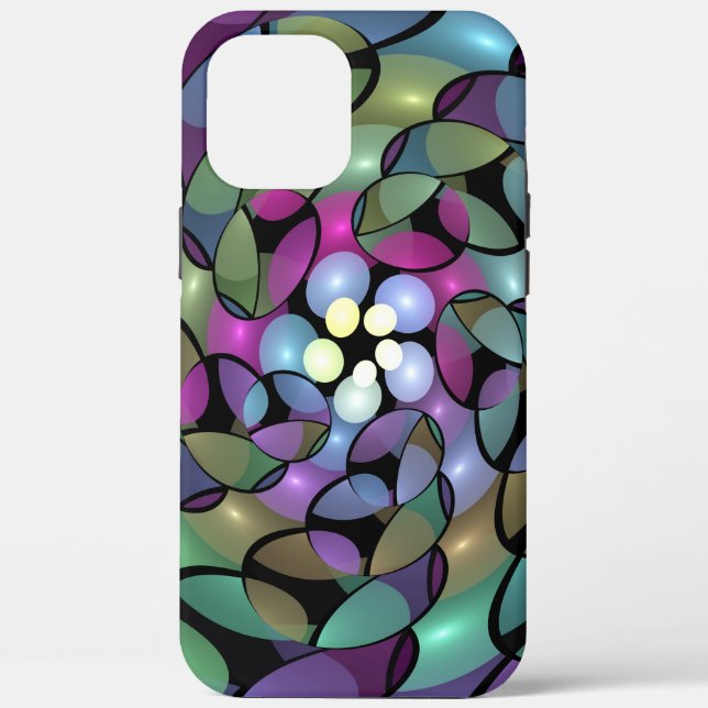 Colourful Movements Abstract Trippy Fractal Art Case-Mate iPhone Case (Back)