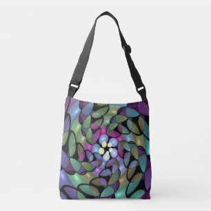Colourful Movements Abstract Trippy Fractal Art Crossbody Bag