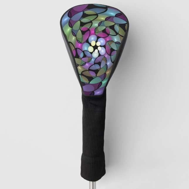 Colourful Movements Abstract Trippy Fractal Art Golf Head Cover (Front)