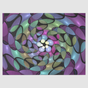 Colourful Movements Abstract Trippy Fractal Art Tissue Paper