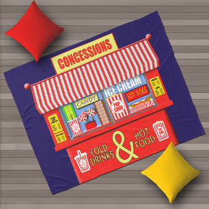 Colourful Movie Theatre Concessions Stand Fleece Blanket