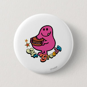 Colourful Mr. Greedy Eating 6 Cm Round Badge
