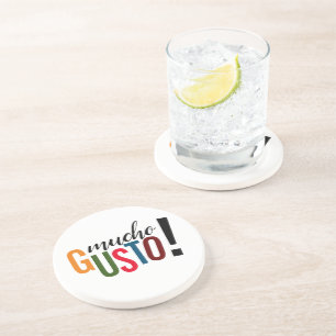 Colourful Mucho Gusto! Pleased to Meet You Coaster