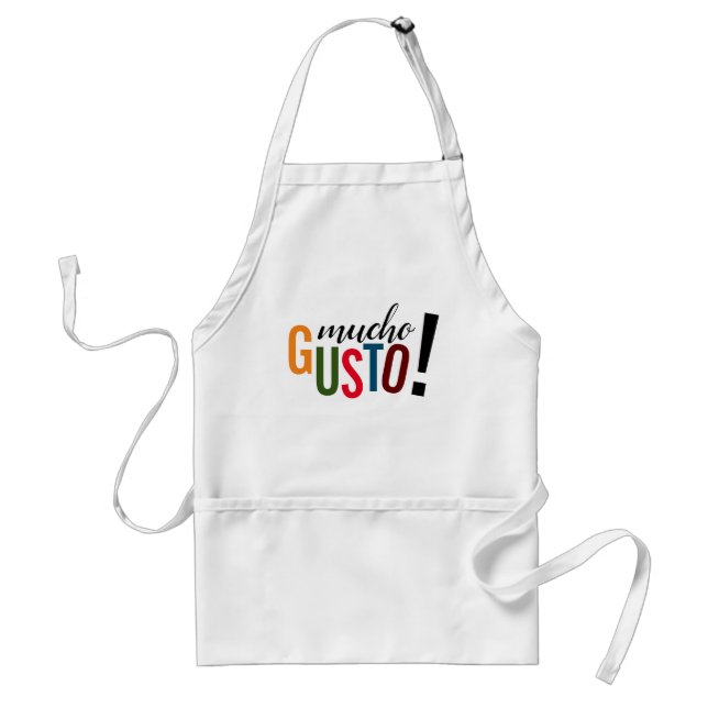 Colourful Mucho Gusto! Pleased to Meet You Standard Apron (Front)