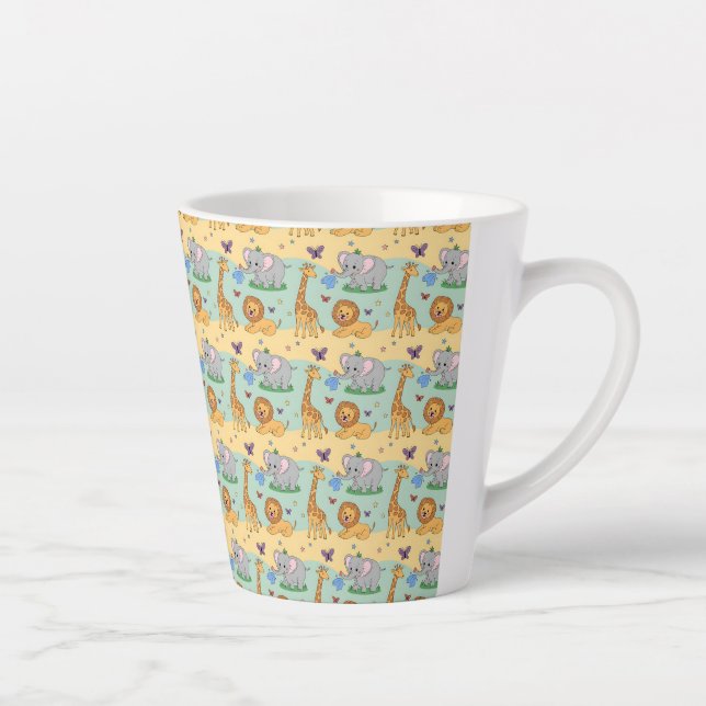 colourful mug featuring a cute, cartoon cat patter (Right)
