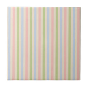 Colourful Multi-Colour Stripe Abstract Style Patte Ceramic Tile