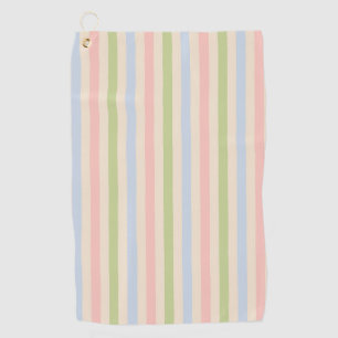 Colourful Multi-Colour Stripe Abstract Style Patte Golf Towel
