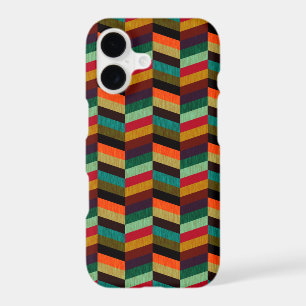 Colourful Multi-Coloured Herringbone Pattern
