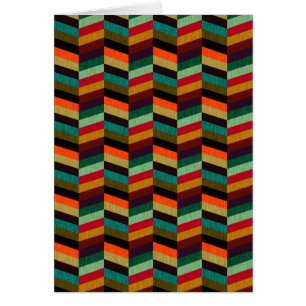 Colourful Multi-Coloured Herringbone Style Pattern