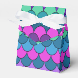 Colourful Multi-Coloured Mermaid Birthday Party Favour Box