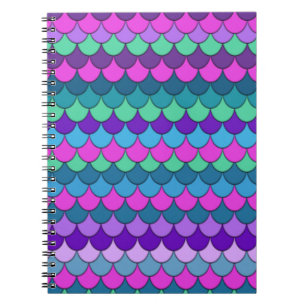 Colourful Multi-Coloured Mermaid Notebook