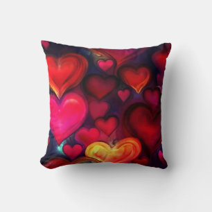 Colourful Multi Hearts Cushion