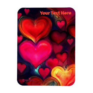 Colourful Multi Hearts Valentine Magnet