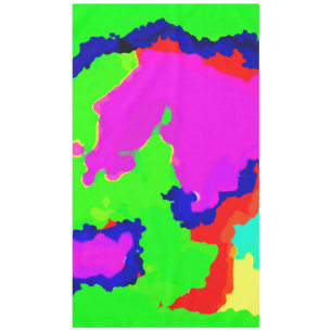 Colourful Multicolor Colour Abstract Ink Splash Tablecloth