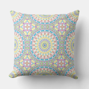 Colourful Multicolor Mandala Pattern Cushion