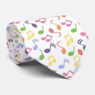 colourful multicolor music note tie