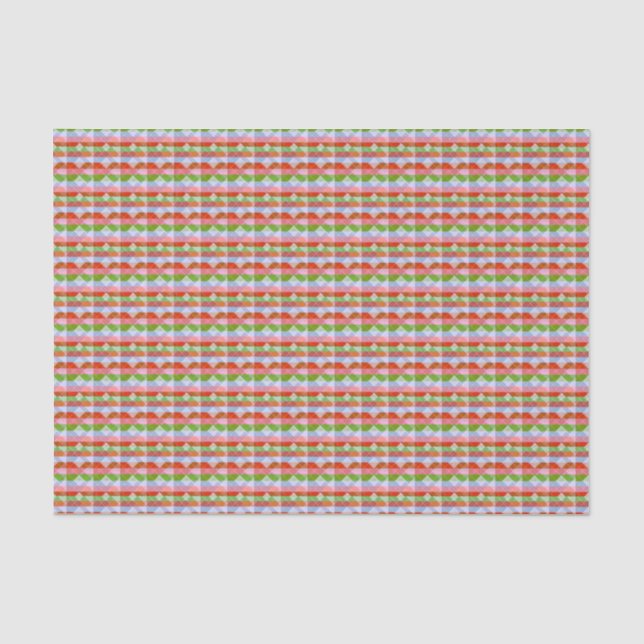 Colourful Multicolored Cheerful Striped  Tissue Paper (Front)