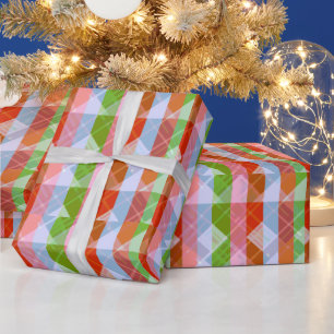 Colourful Multicolored Cheerful Striped Wrapping Paper