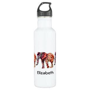 Colourful Multicolored Elephants 710 Ml Water Bottle