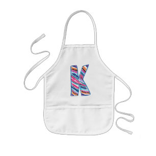 Colourful Multicolored Letter K as in Kay Kids Apron