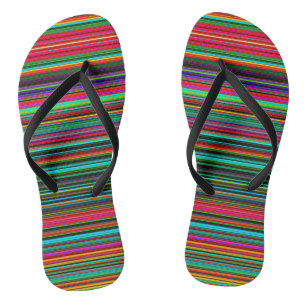 Colourful Multicolored Pattern Thongs
