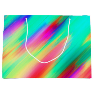 Colourful Multicoloured Abstract Pattern Large Gift Bag