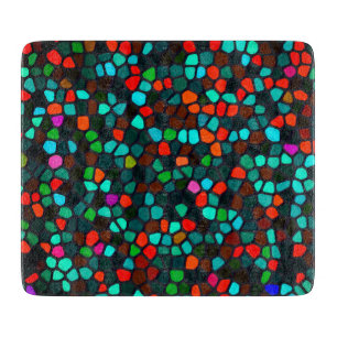 Colourful Multicoloured Mosaic Pattern Cutting Board