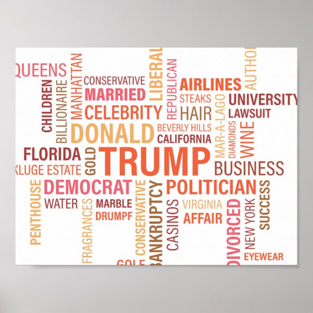 Colourful Multiple Trump Donald Politician Poster (Front)