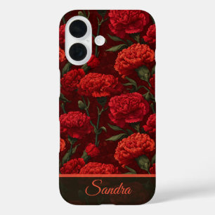 Colourful Mum Gifts Carnation Floral Custom iPhone 16 Case