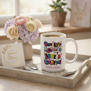 Colourful Mum Life Powered by Love and Coffee Gift Mug