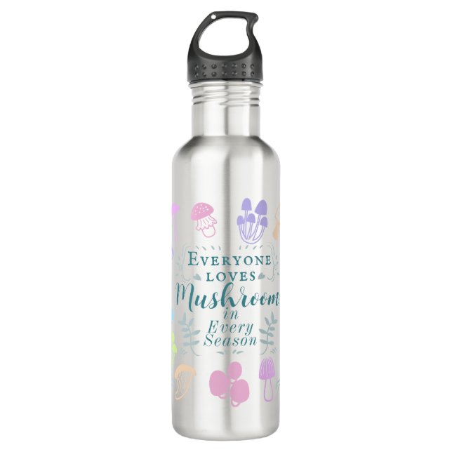 Colourful Mushroom 710 Ml Water Bottle (Front)