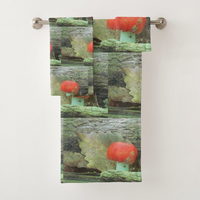 Colourful Mushroom Bath Towel Set (Insitu)