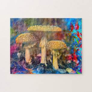 Colourful Mushroom Fungi   Hard Challenging Jigsaw Puzzle