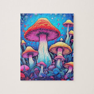 Colourful Mushroom Fungi Hard Challenging Jigsaw Puzzle